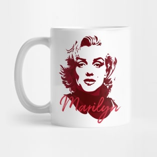 Marilyn Monroe Red Negative Space Mug